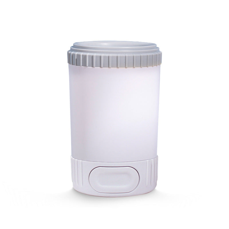 Vaso limpiador de patas para perros blanco con tapa gris