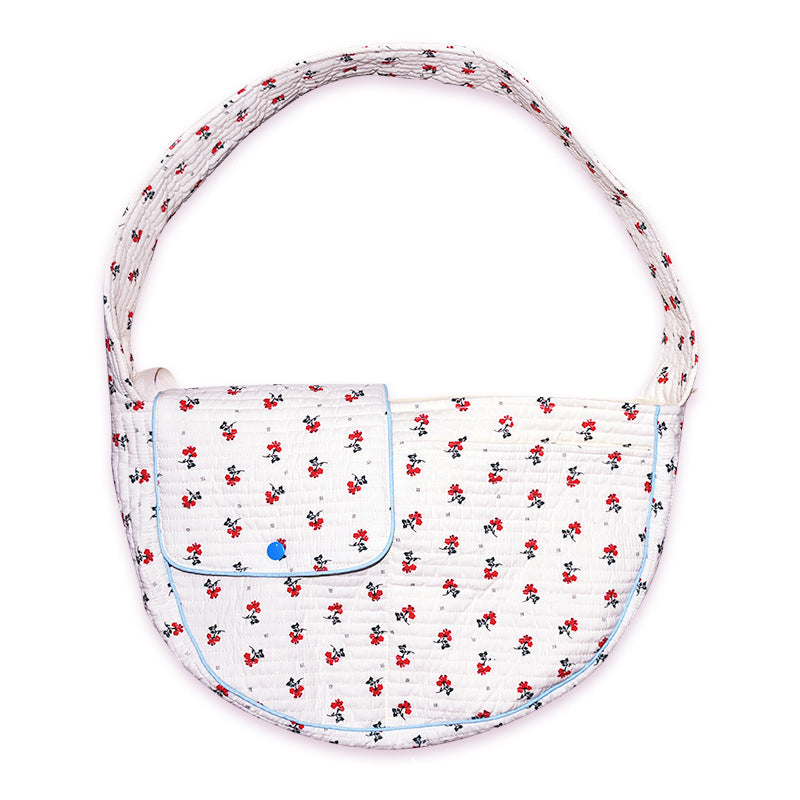 Mochila transportín para gatos con estampado floral 