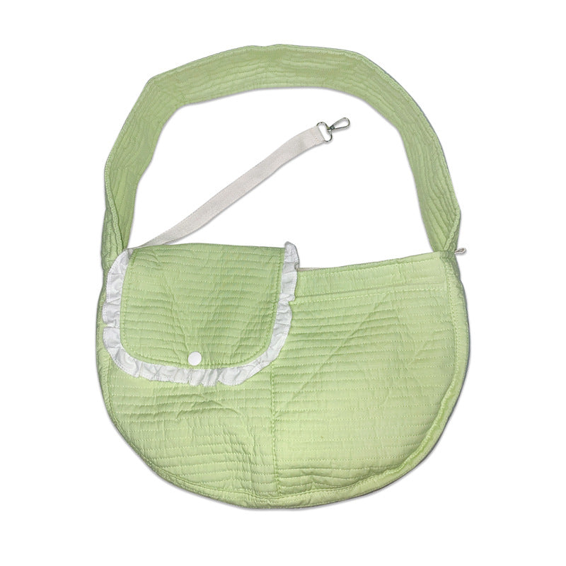 Mochila transportín verde manzana para gatos 
