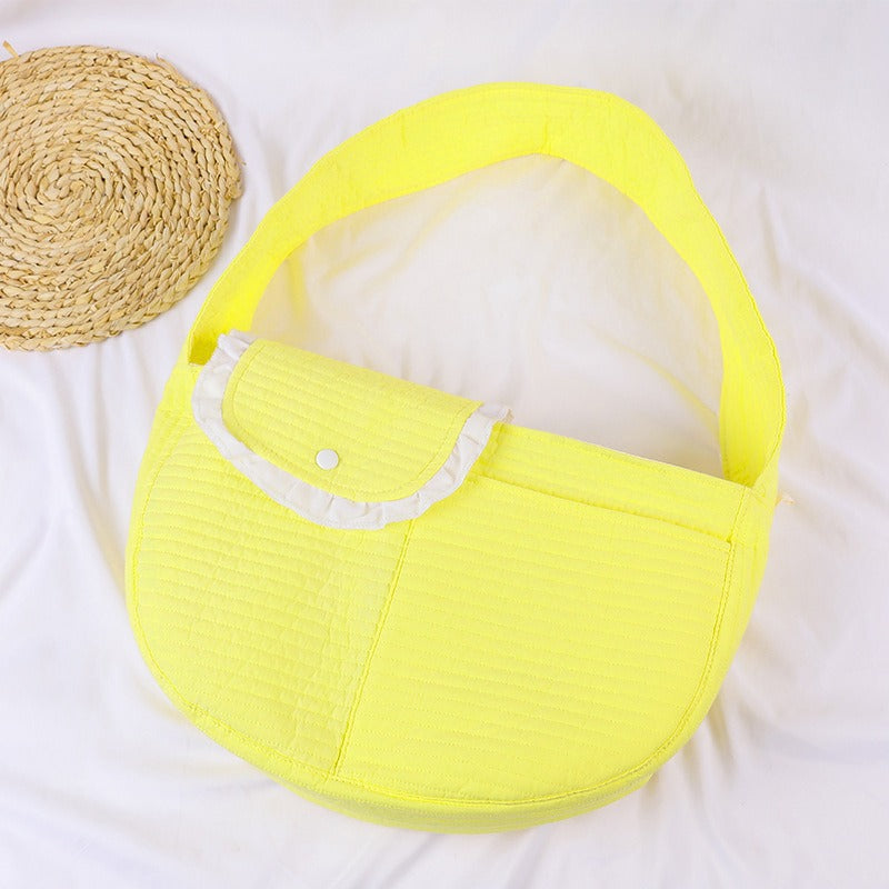 Mochila transportín amarilla para gatos 