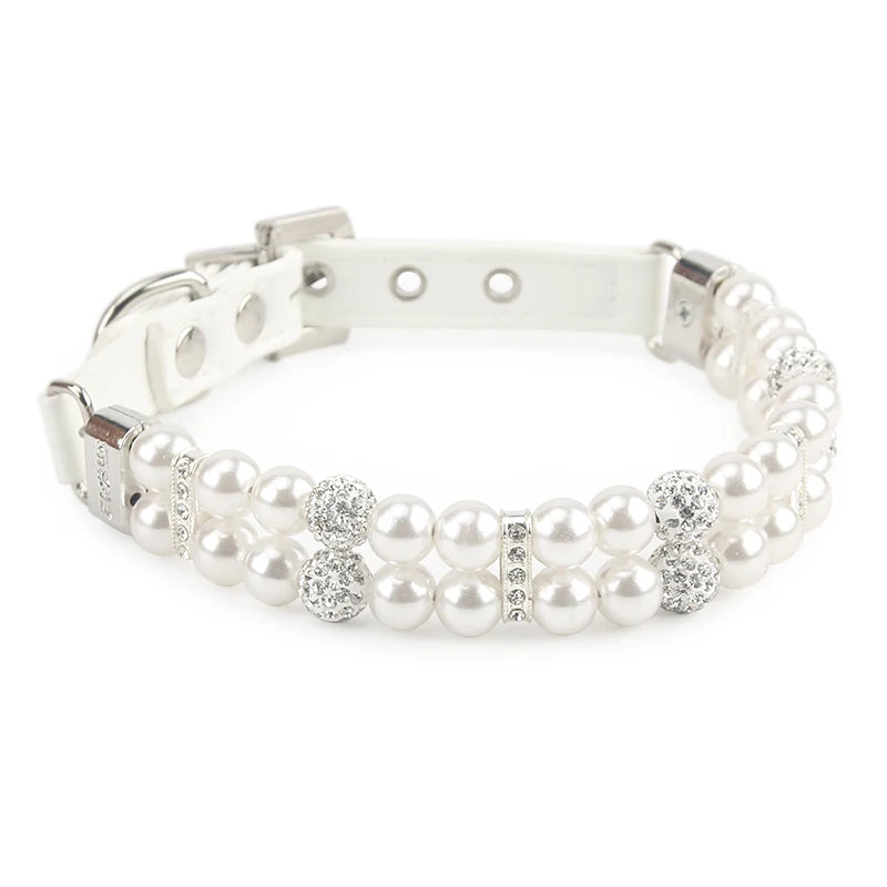Collar perla blanco