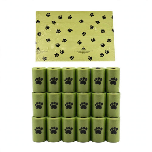 Bolsas biodegradables para cacas de perro 18 rollos 270 bolsas verdes