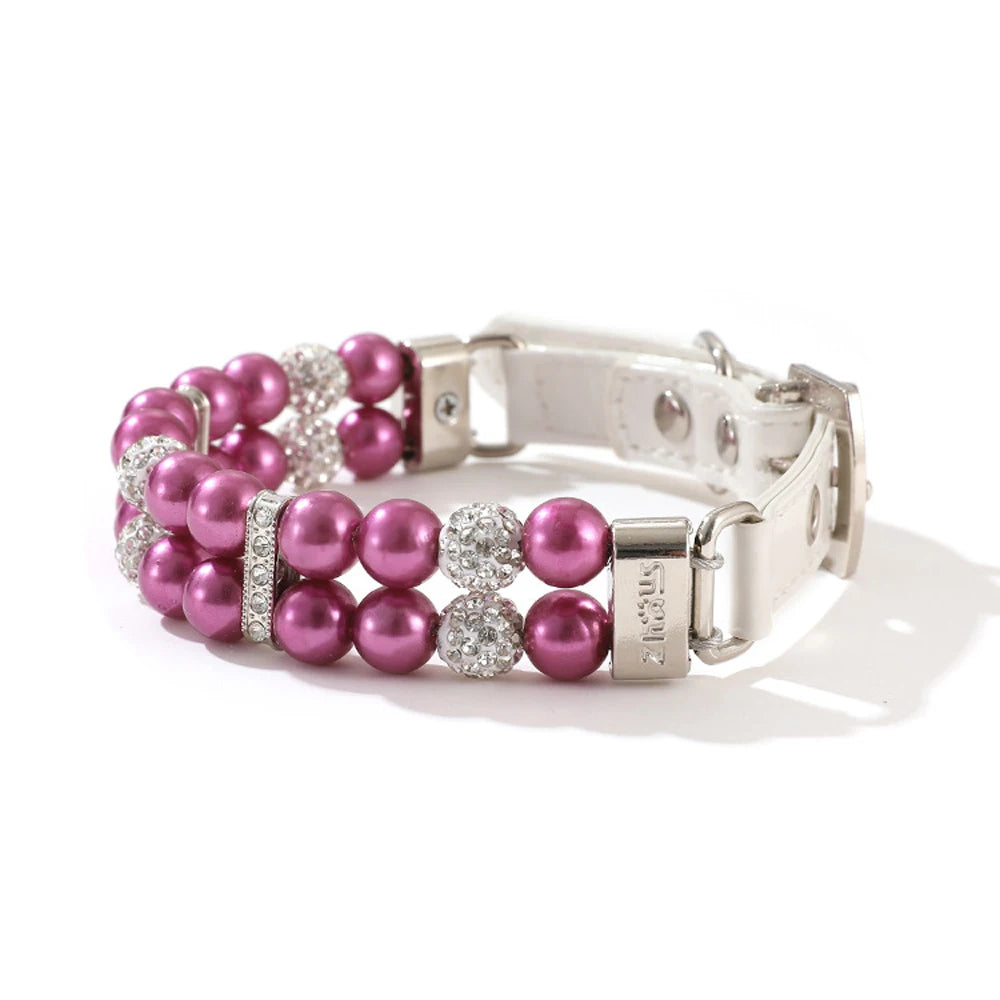 Collar perla lila 