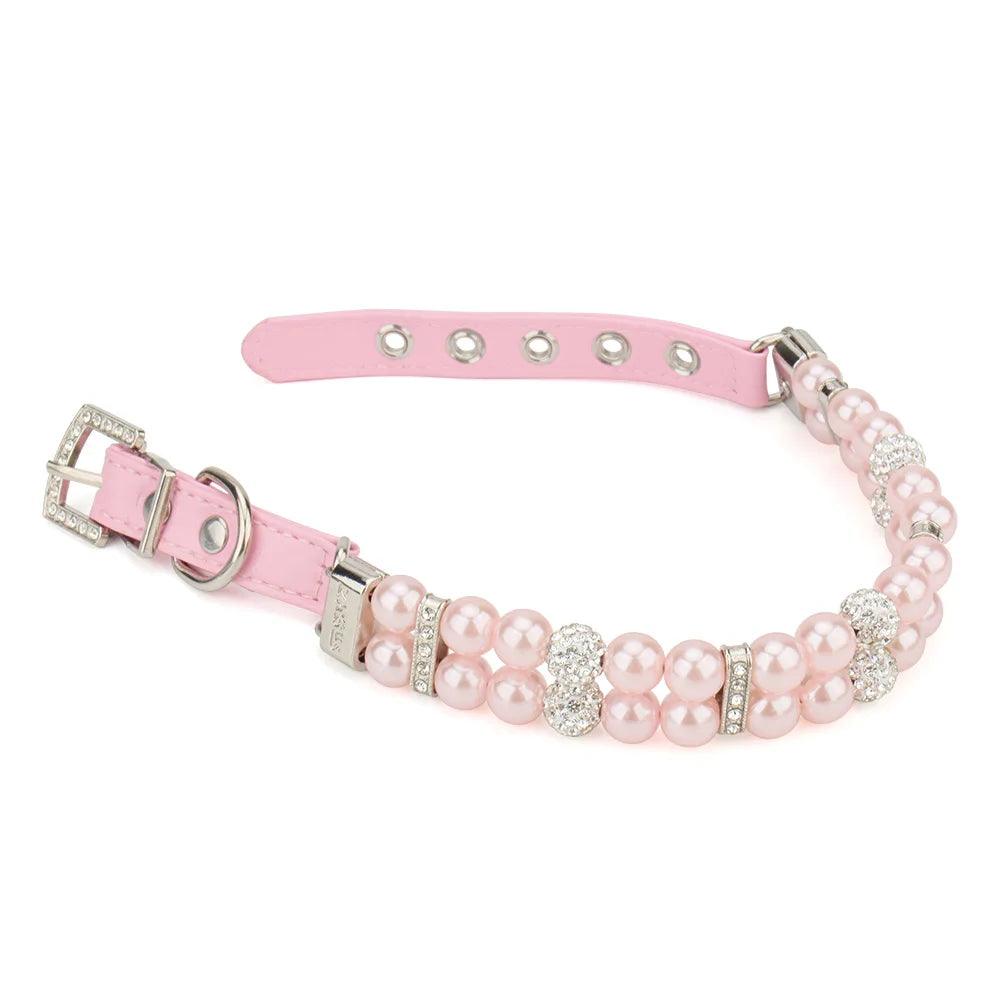 Collar perla rosa 