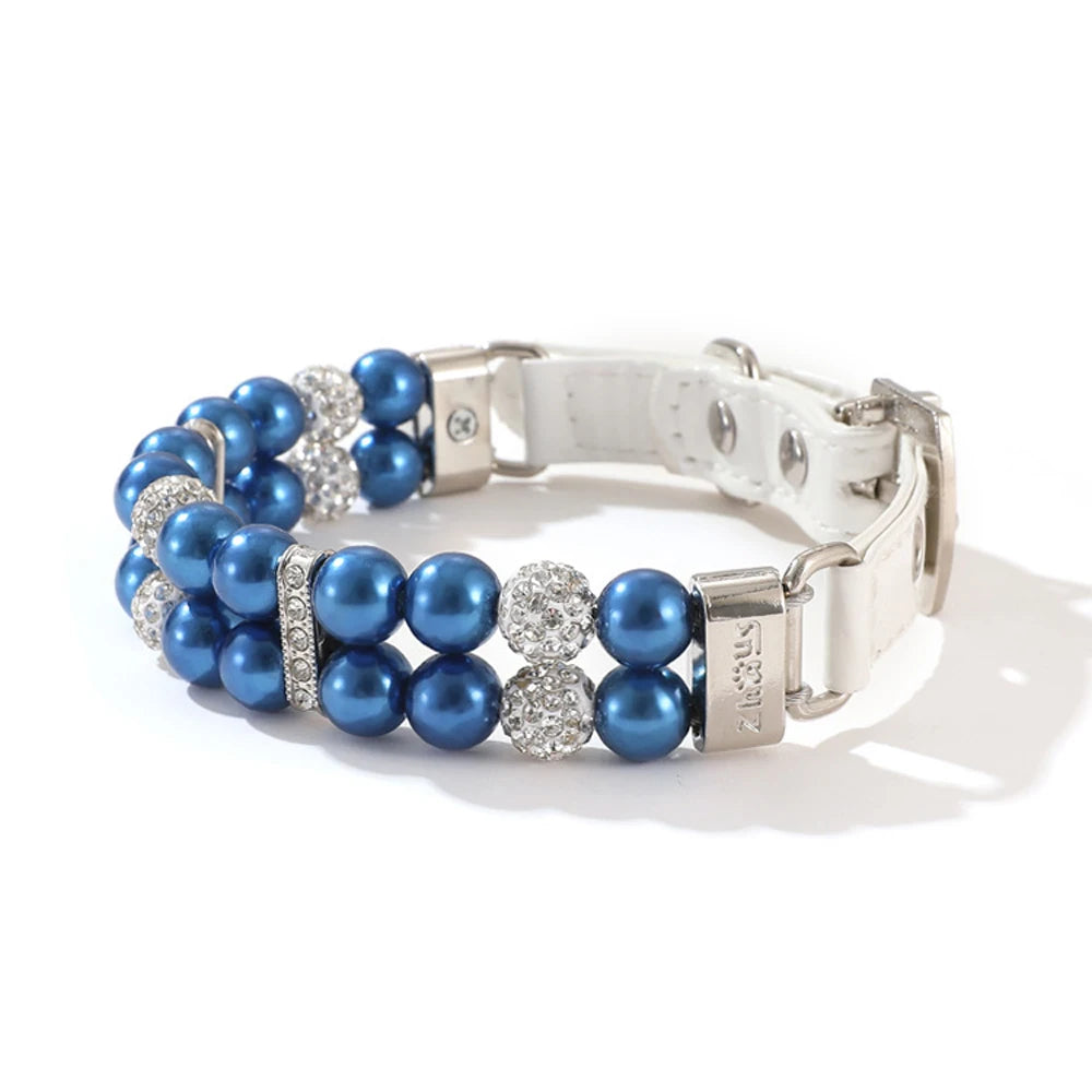 Collar perla azul 