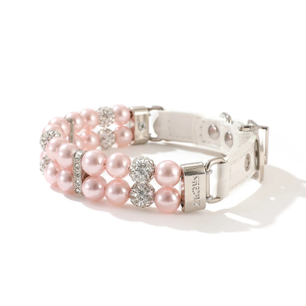 Collar perla rosa 