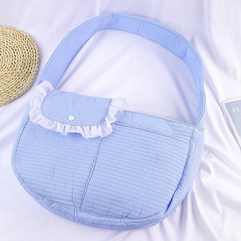 Mochila transportín azul para gatos 